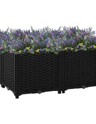 vidaXL Повдигната леха 80x80x38 см полипропилен