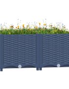 vidaXL Повдигната леха 80x80x38 см полипропилен