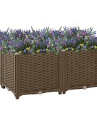 vidaXL Повдигната леха 80x80x38 см полипропилен