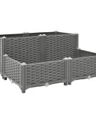 vidaXL Повдигната леха 80x80x38 см полипропилен