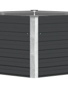 vidaXL Повдигната леха антрацит 129x129x77 см поцинкована стомана