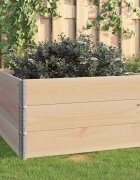vidaXL Повдигнати лехи 3 бр 100x100 см борово дърво масив