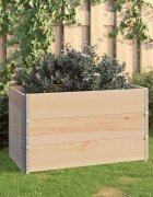 vidaXL Повдигнати лехи 3 бр 50x100 см борово дърво масив