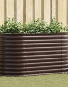 vidaXL Повдигнато легло Кафяво 160 x 80 x 81 cm Стомана