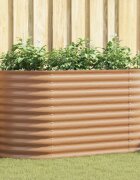 vidaXL Повдигнато легло Кафяво 160 x 80 x 81 cm Стомана