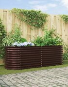 vidaXL Повдигнато легло Кафяво 240 x 80 x 81 cm Стомана