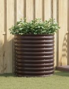 vidaXL Повдигнато легло Кафяво 80 x 80 x 81 cm Стомана