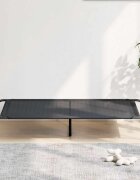 vidaXL Повдигнато легло кучета черно 130x80x20 cm Текстилен и стомана
