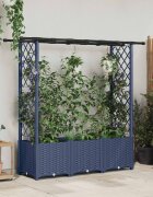 vidaXL Повдигнато легло с решетка и покривка Сиво 1625 x 40 x 136 см