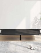 vidaXL Повдигнато легло за кучета черно 130x80x20 cm Оксфорд плат