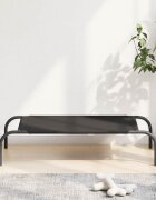 vidaXL Повдигнато легло за кучета черно 90x50x20 cm Оксфорд плат