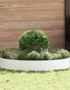 vidaXL Пръстен за саксия Бяло 120 x 120 x 20 см