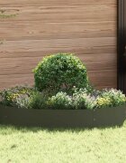 vidaXL Пръстен за саксия Маслинено зелено 120 x 120 x 20 см