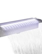 vidaXL Правоъгълен фонтан за басейн LED неръждаема стомана 45 см