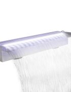 vidaXL Правоъгълен фонтан за басейн LED неръждаема стомана 60 см