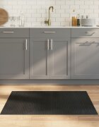 vidaXL Правоъгълен килим черен 70x100 см бамбук