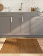 vidaXL Правоъгълен килим кафяв 100x100 см бамбук