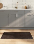 vidaXL Правоъгълен килим тъмнокафяв 60x100 см бамбук