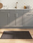 vidaXL Правоъгълен килим тъмнокафяв 70x100 см бамбук