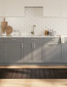 vidaXL Правоъгълен килим тъмнокафяв 70x200 см бамбук
