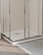vidaXL Правоъгълно ABS душ корито бяло 80x90 см
