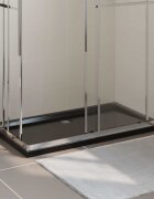 vidaXL Правоъгълно ABS душ корито черно 70x120 см