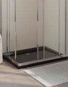 vidaXL Правоъгълно ABS душ корито черно 70x90 см