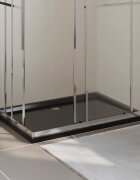 vidaXL Правоъгълно ABS душ корито черно 80x120 см