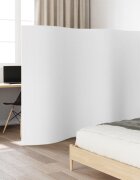 vidaXL Преграда за стая бял ширина 400 см височина 165 см бамбук