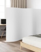 vidaXL Преграда за стая бял ширина 600 см височина 165 см бамбук