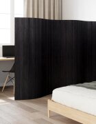 vidaXL Преграда за стая черен ширина 400 см височина 165 см бамбук