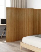 vidaXL Преграда за стая кафяв ширина 250 см височина 165 см бамбук