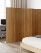 vidaXL Преграда за стая кафяв ширина 600 см височина 165 см бамбук