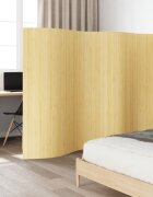 vidaXL Преграда за стая светъл натурален ширина 600 см височина 165 см бамбук