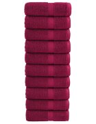vidaXL Premium Guest Towels 10pcs Bordeaux 30x50cm 600gsm 100% Cotton - Untranslated