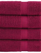 vidaXL Premium Guest Towels 4pcs Bordeaux 30x50cm 600gsm 100% Cotton - Untranslated