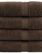 vidaXL Premium Guest Towels 4pcs Brown 30x50cm 600gsm 100% Cotton - Untranslated