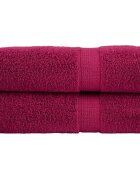 vidaXL Premium Hand Towels 2pcs Bordeaux 50x100cm 600gsm 100% Cotton - Untranslated