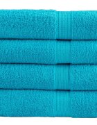 vidaXL Premium Hand Towels 4 pcs Turquoise 50x100 cm 600 gsm 100% Cotton - Untranslated