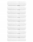 vidaXL Премиум хавлиени кърпи SOLUND 10 бр бели 100x150 см 600 gsm