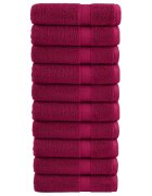 vidaXL Премиум хавлиени кърпи SOLUND 10 бр бордо 100x150 см 600gsm