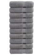 vidaXL Премиум хавлиени кърпи SOLUND 10 бр сиви 100x150 см 600 gsm