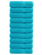 vidaXL Премиум хавлиени кърпи SOLUND 10 бр зелени 100x150 см 600 gsm