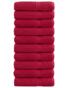 vidaXL Премиум хавлиени кърпи SOLUND 10 бр зелени 100x150 см 600 gsm