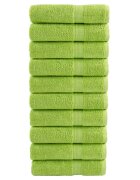 vidaXL Премиум хавлиени кърпи SOLUND 10 бр зелени 100x150 см 600 gsm