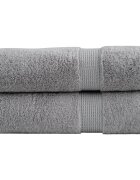 vidaXL Премиум хавлиени кърпи SOLUND 2 бр сиви 100x150 см 600 gsm