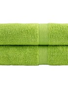 vidaXL Премиум хавлиени кърпи SOLUND 2 бр зелени 100x150 см 600 gsm