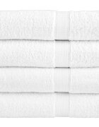 vidaXL Премиум хавлиени кърпи SOLUND 4 бр бели 100x150 см 600 gsm
