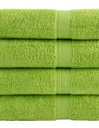 vidaXL Премиум хавлиени кърпи SOLUND 4 бр зелени 100x150см 600 gsm