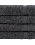 vidaXL Премиум хавлии SOLUND 4 бр антрацит 100x150 см 600 gsm